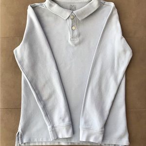 Final sale Like new Gymboree cotton polo shirt sz L long sleeves light blue